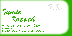 tunde kotsch business card